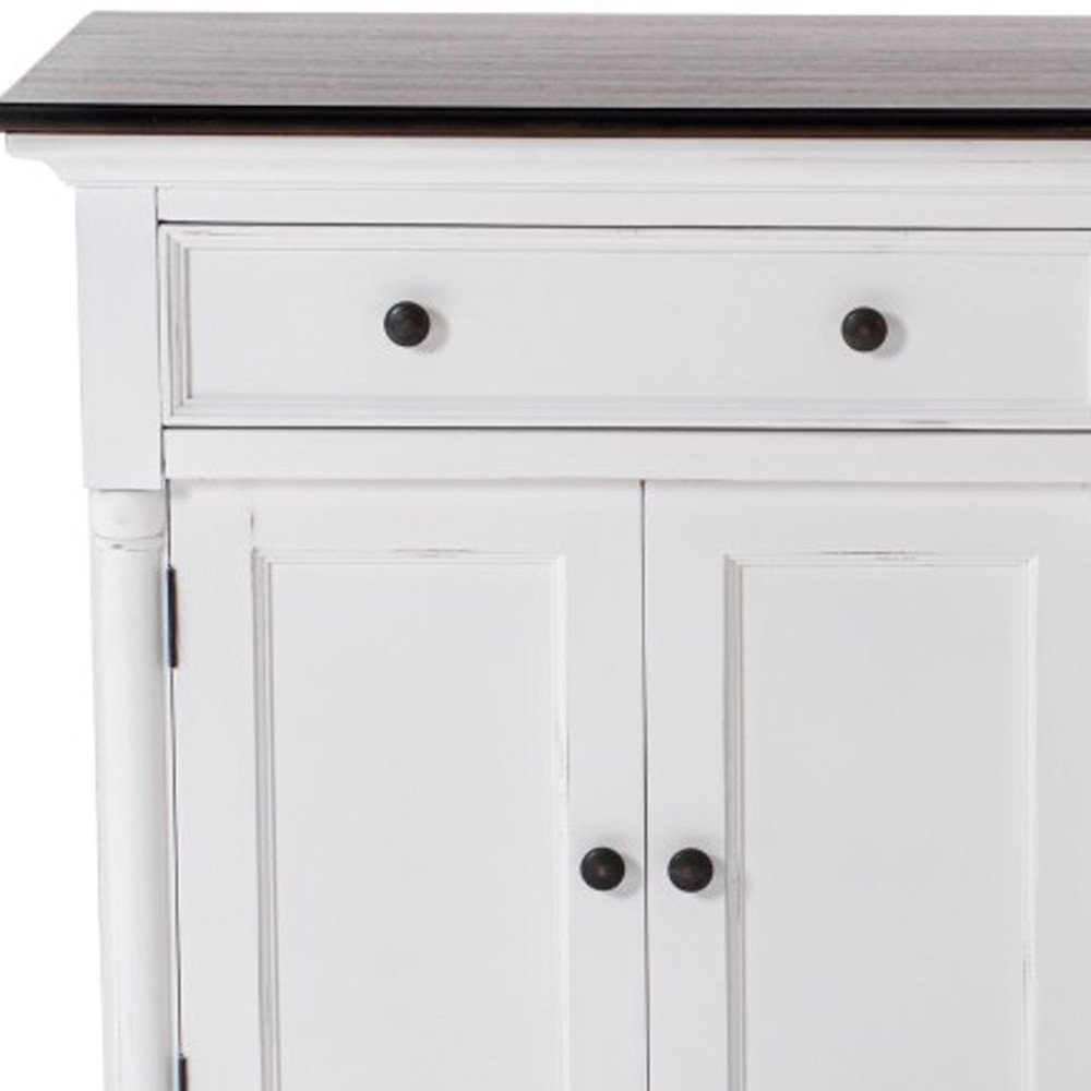 Modern Farm Brown And White Two Door Buffet Server — view 6