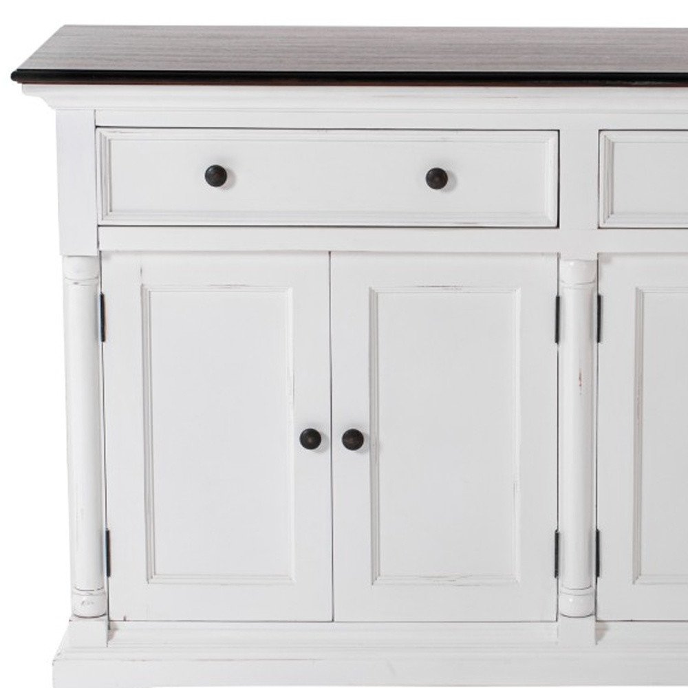 Modern Farm Brown And White Two Door Buffet Server — view 7