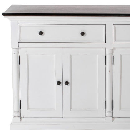 Modern Farm Brown And White Two Door Buffet Server