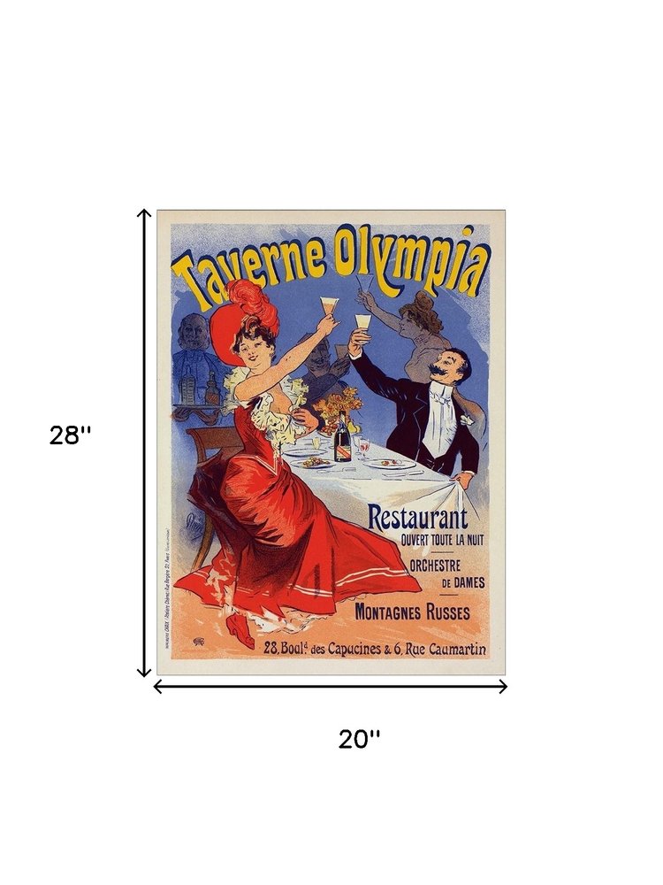 Taverne Olympia French Restaraunt Unframed Print Wall Art — view 2