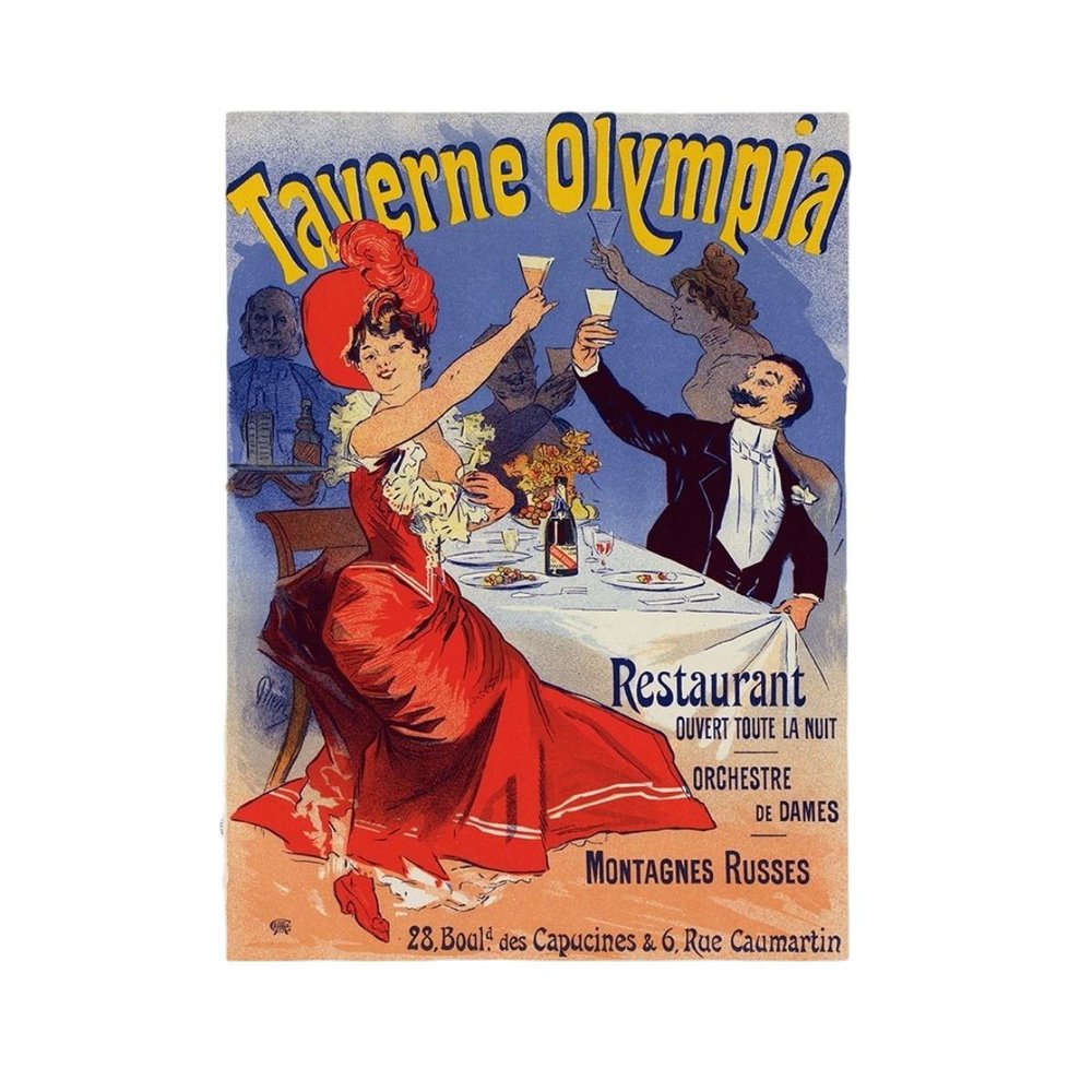 Taverne Olympia French Restaraunt Unframed Print Wall Art — view 6
