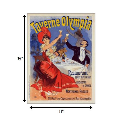 Taverne Olympia French Restaraunt Unframed Print Wall Art