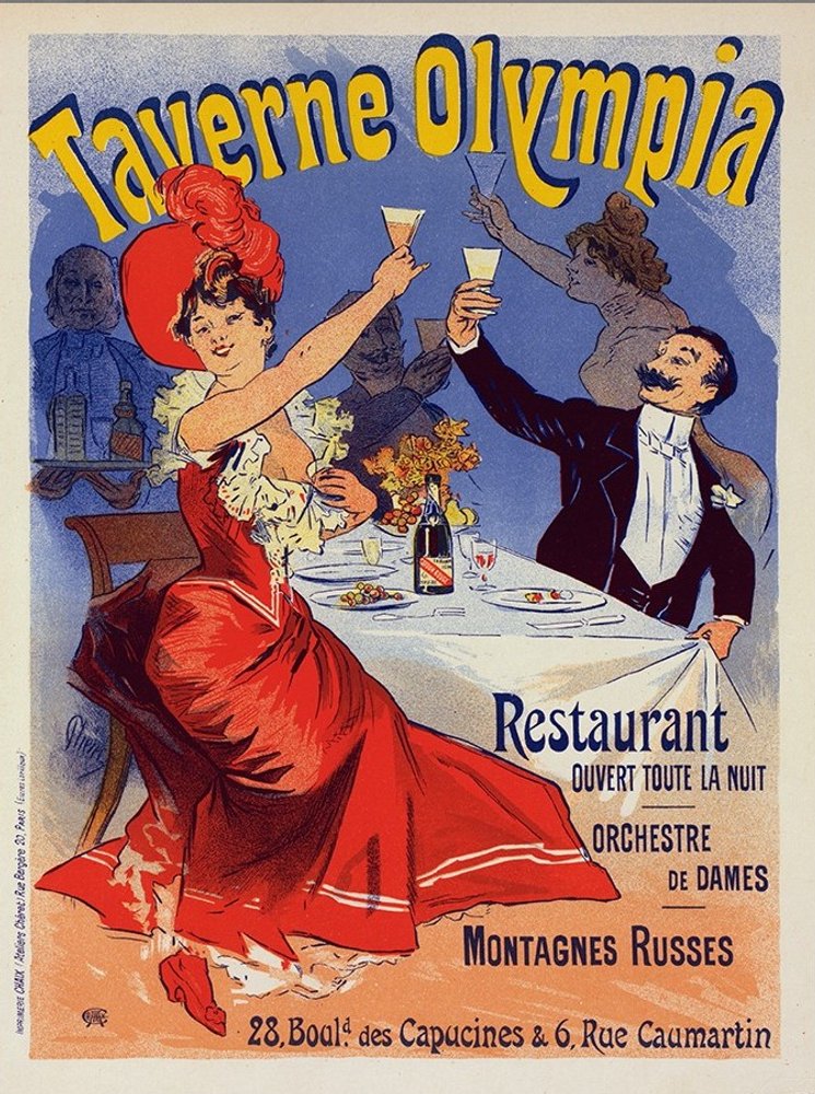 Taverne Olympia French Restaraunt Unframed Print Wall Art — view 14