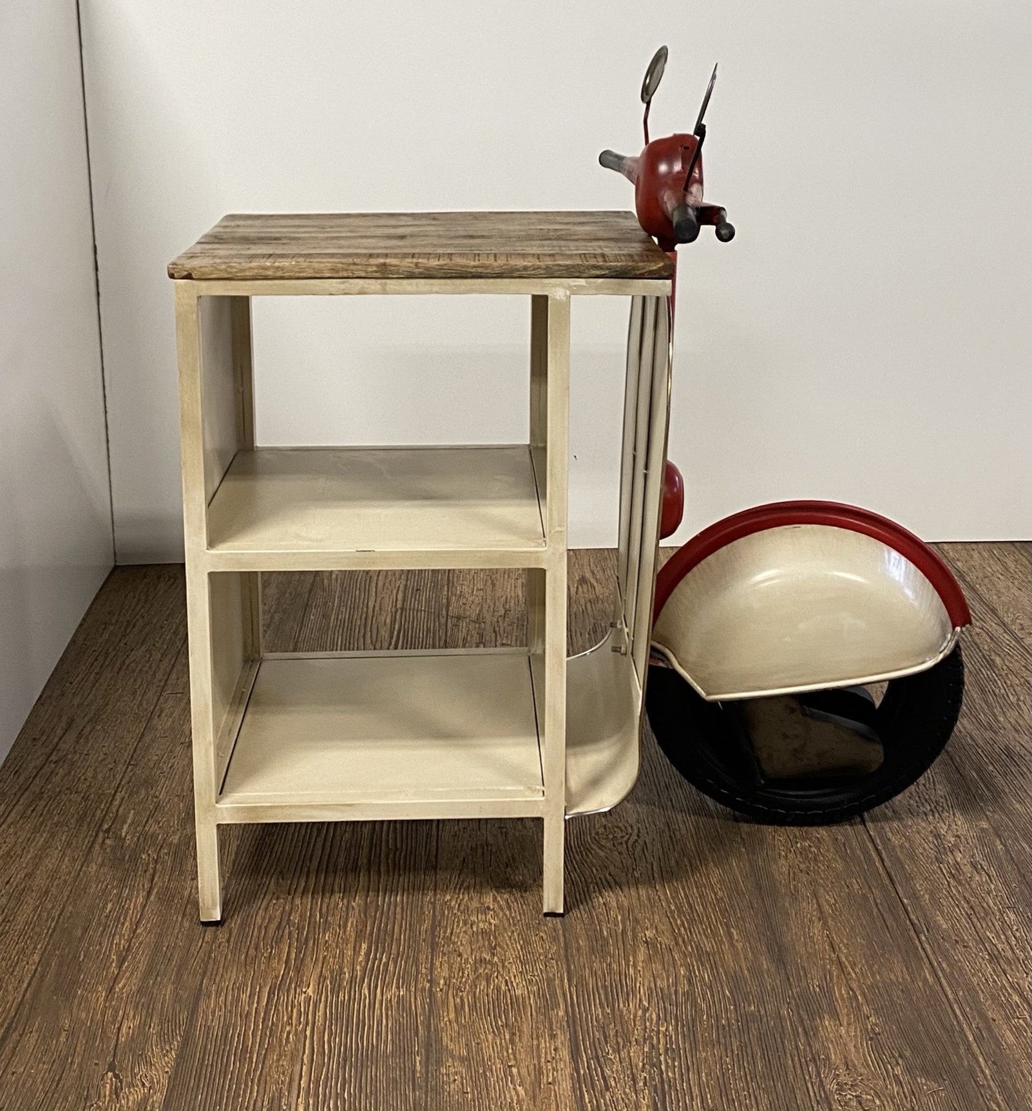 Rustic Red And Vanilla Scooter Cabinet HomeRoots