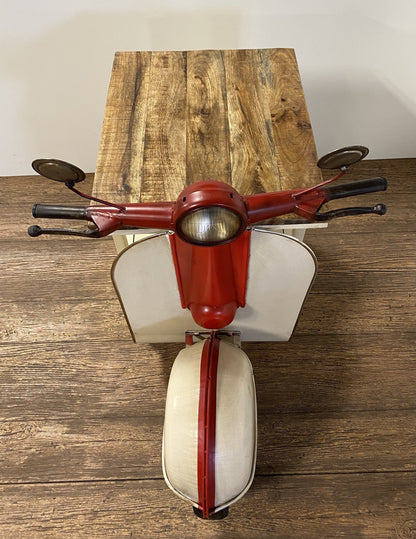Rustic Red And Vanilla Scooter Cabinet HomeRoots