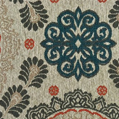8' X 10' Blue And Gray Damask Indoor Outdoor Area Rug HomeRoots
