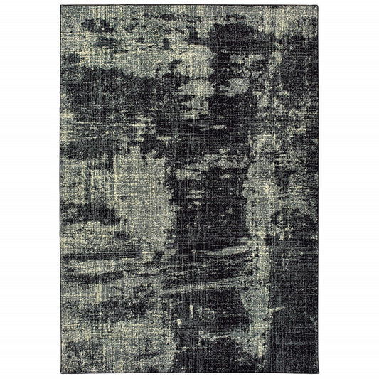 7' X 10' Black Ivory Machine Woven Abstract Indoor Area Rug - 94.49" (H) x 129.92" (W) x 0.32" (D)