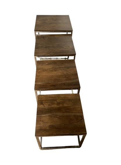 Set Of 4 Modern Rustic Nesting Accent Tables HomeRoots