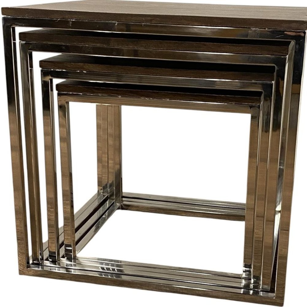 Set Of 4 Modern Rustic Nesting Accent Tables HomeRoots