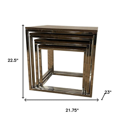 Set Of 4 Modern Rustic Nesting Accent Tables HomeRoots