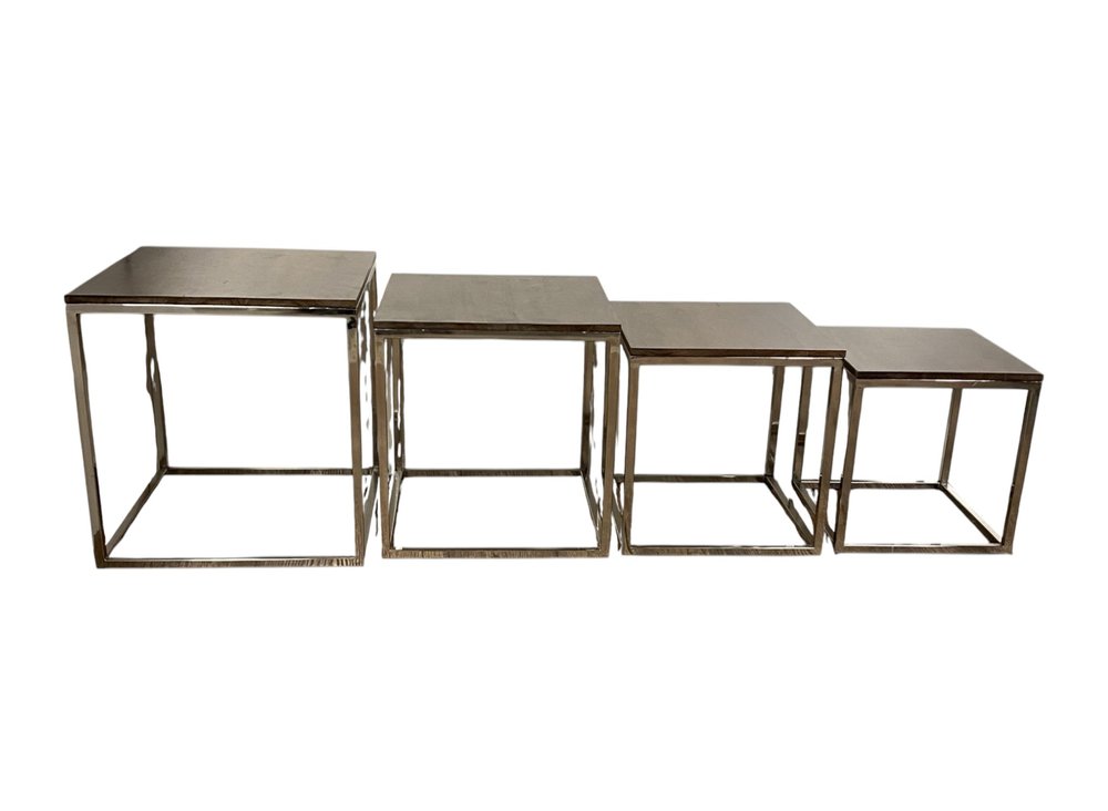 Set Of 4 Modern Rustic Nesting Accent Tables HomeRoots
