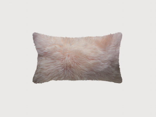 Blush Natural Sheepskin Lumbar Pillow FurniFindUSA
