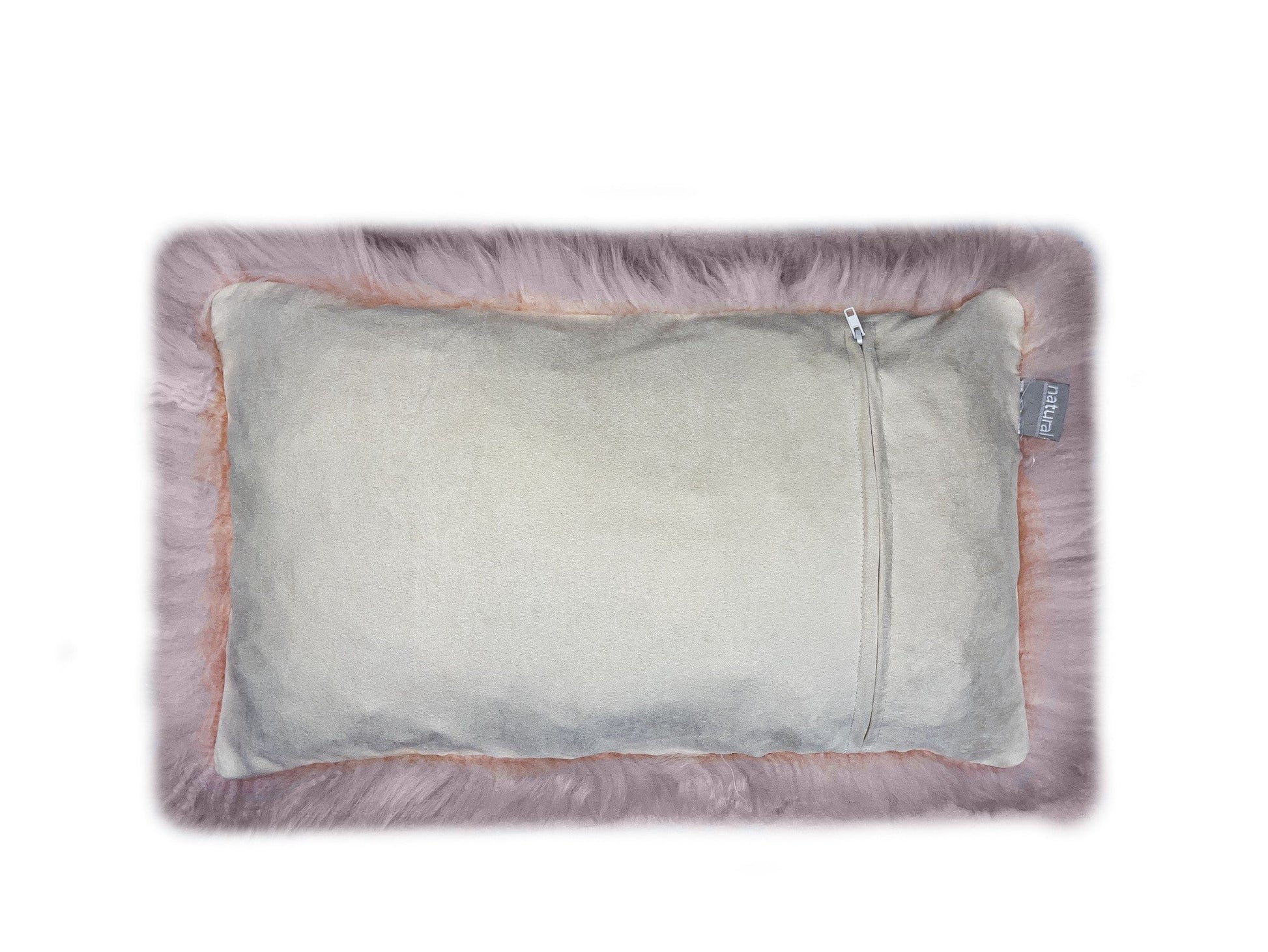 Blush Natural Sheepskin Lumbar Pillow FurniFindUSA