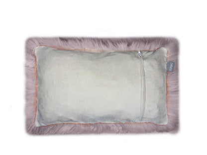Blush Natural Sheepskin Lumbar Pillow FurniFindUSA