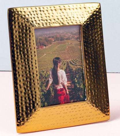 4" X 6" Hammered Golden Picture Frame