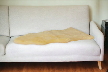 Off White Faux Fur Solid Color Plush Throw HomeRoots