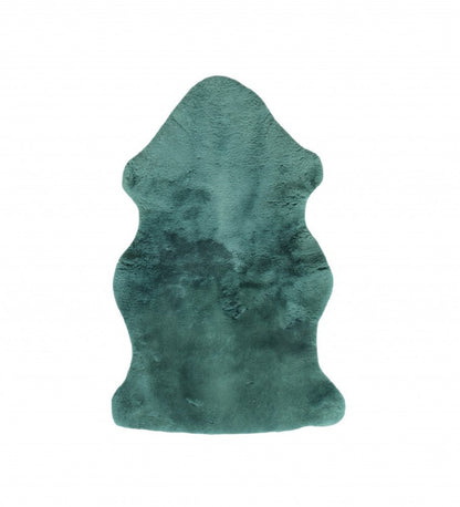 36" X 24" Emerald Faux Fur Plush Throw Blanket HomeRoots