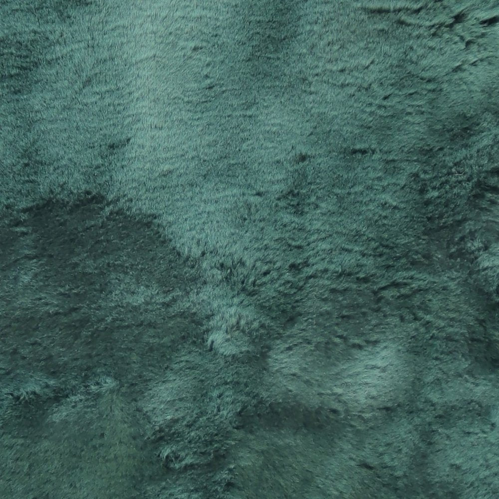 36" X 24" Emerald Faux Fur Plush Throw Blanket HomeRoots