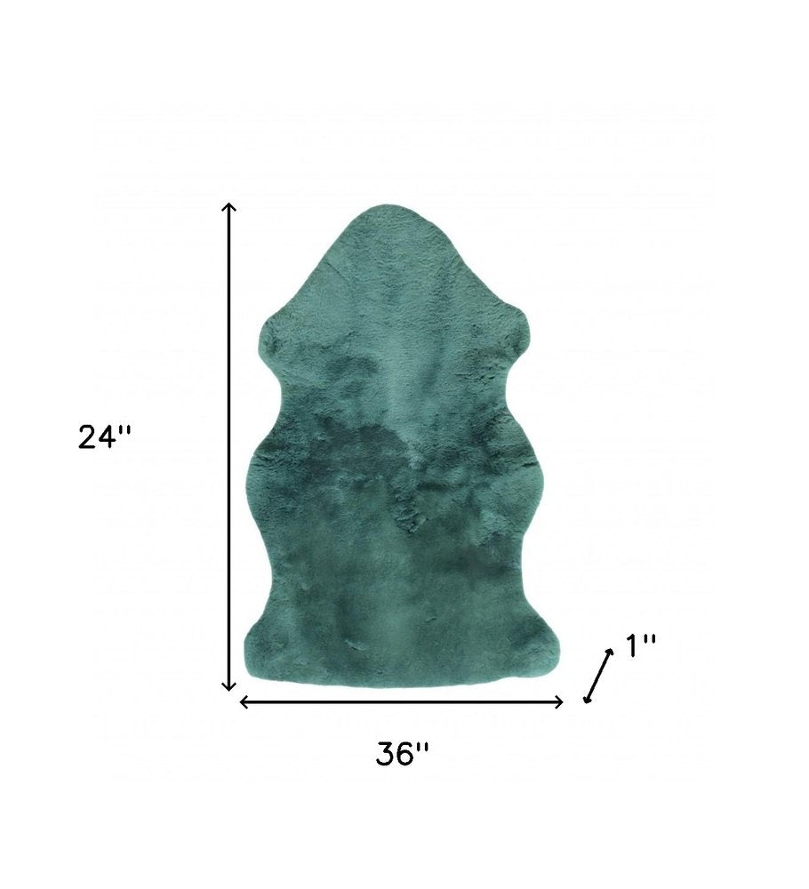 36" X 24" Emerald Faux Fur Plush Throw Blanket — view 6