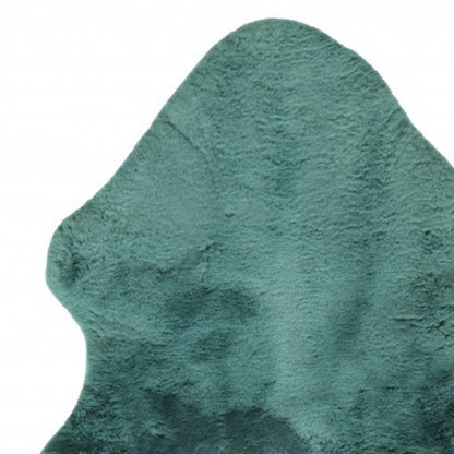 36" X 24" Emerald Faux Fur Plush Throw Blanket HomeRoots