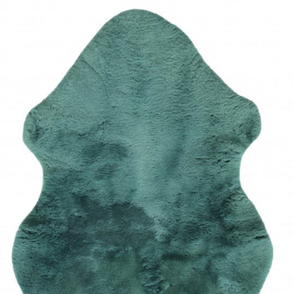 36" X 24" Emerald Faux Fur Plush Throw Blanket HomeRoots