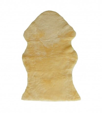 2" X 4" Natural Off White Medical Grade Sheepskin Throw Blanket HomeRoots