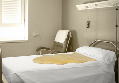 2" X 4" Natural Off White Medical Grade Sheepskin Throw Blanket HomeRoots