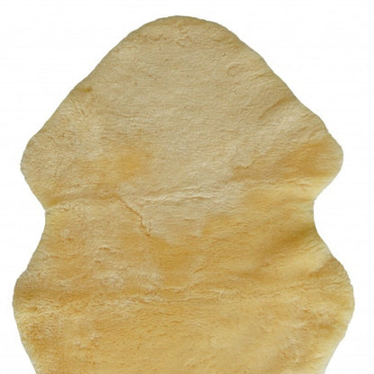 2" X 4" Natural Off White Medical Grade Sheepskin Throw Blanket HomeRoots