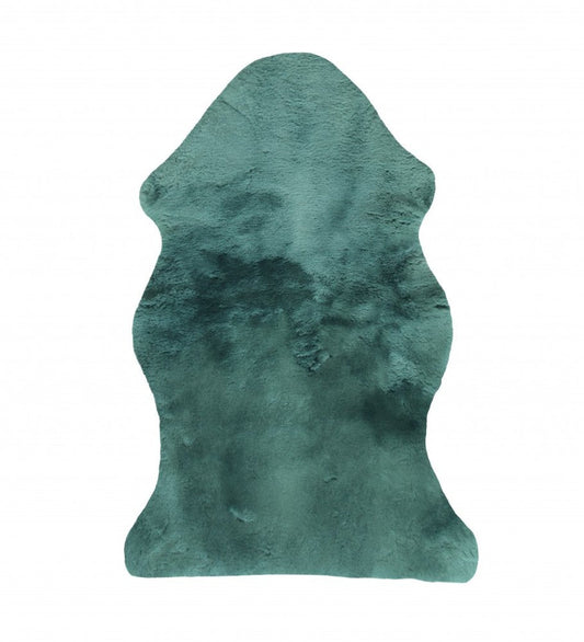 Emerald Sheepskin Plush HomeRoots