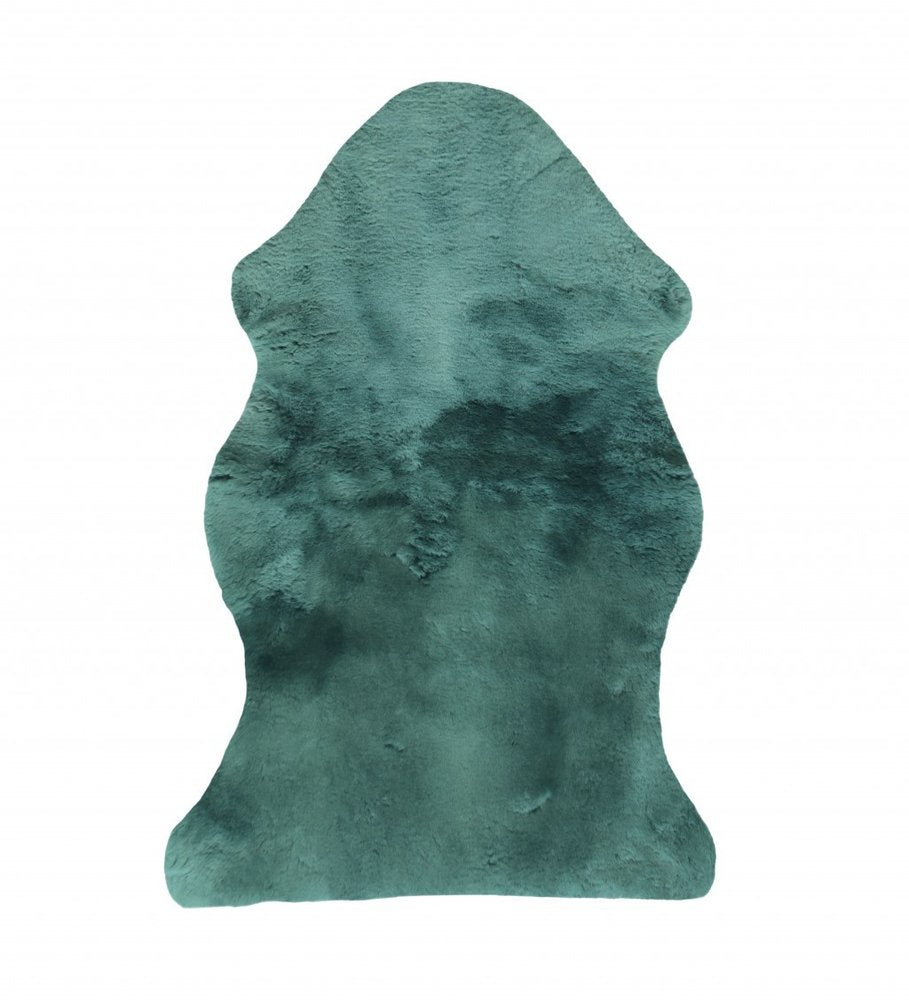 Emerald Sheepskin Plush HomeRoots