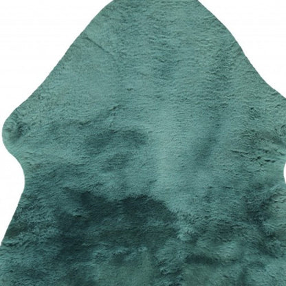 Emerald Sheepskin Plush HomeRoots