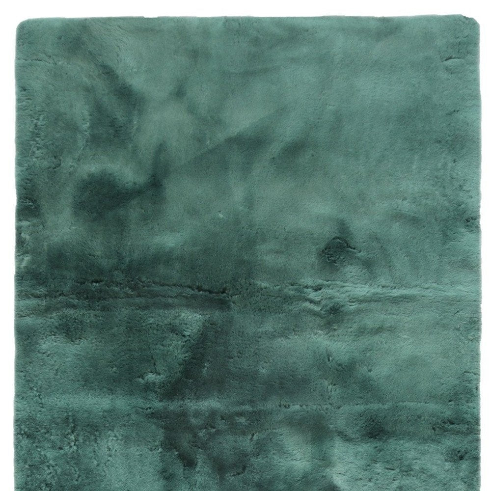 2" X 5" Green Natural Off White Medical Grade Double Sheepskin Throw Blanket — view 6