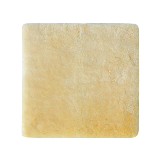 17" Square Natural Off White Medical Grade Sheepskin Chair Pad HomeRoots