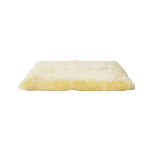 17" Square Natural Off White Medical Grade Sheepskin Chair Pad HomeRoots
