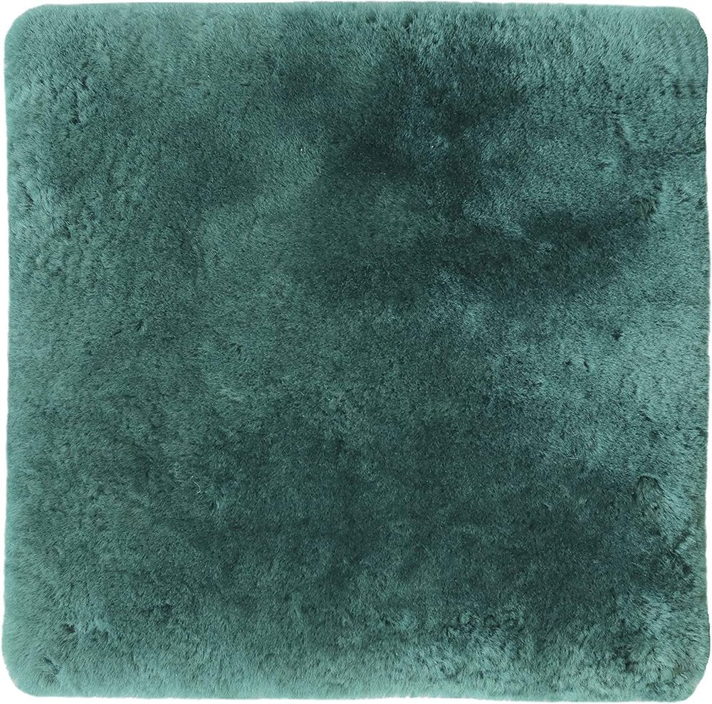 17" Square Natural Green Medical Grade Sheepskin Chair Pad HomeRoots
