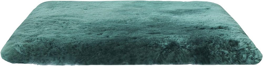 17" Square Natural Green Medical Grade Sheepskin Chair Pad HomeRoots