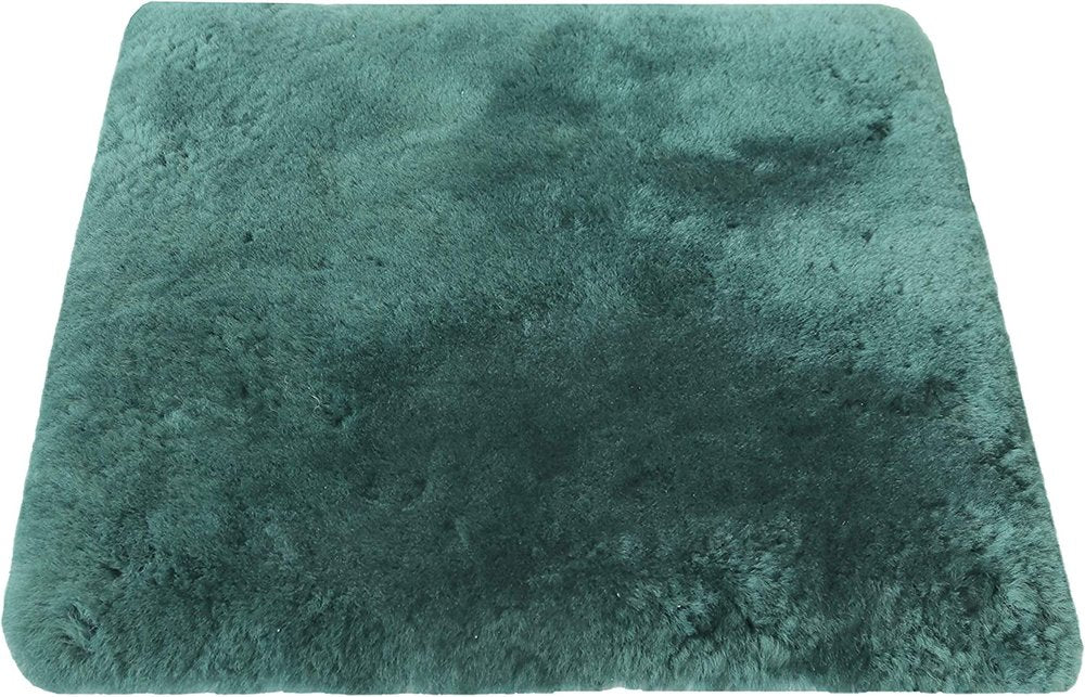 17" Square Natural Green Medical Grade Sheepskin Chair Pad HomeRoots