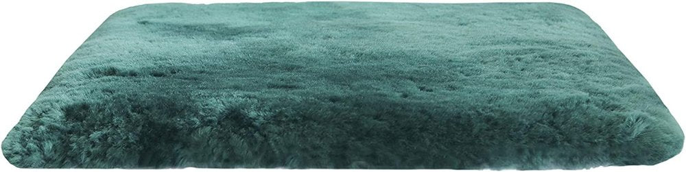 17" Square Natural Green Medical Grade Sheepskin Chair Pad HomeRoots