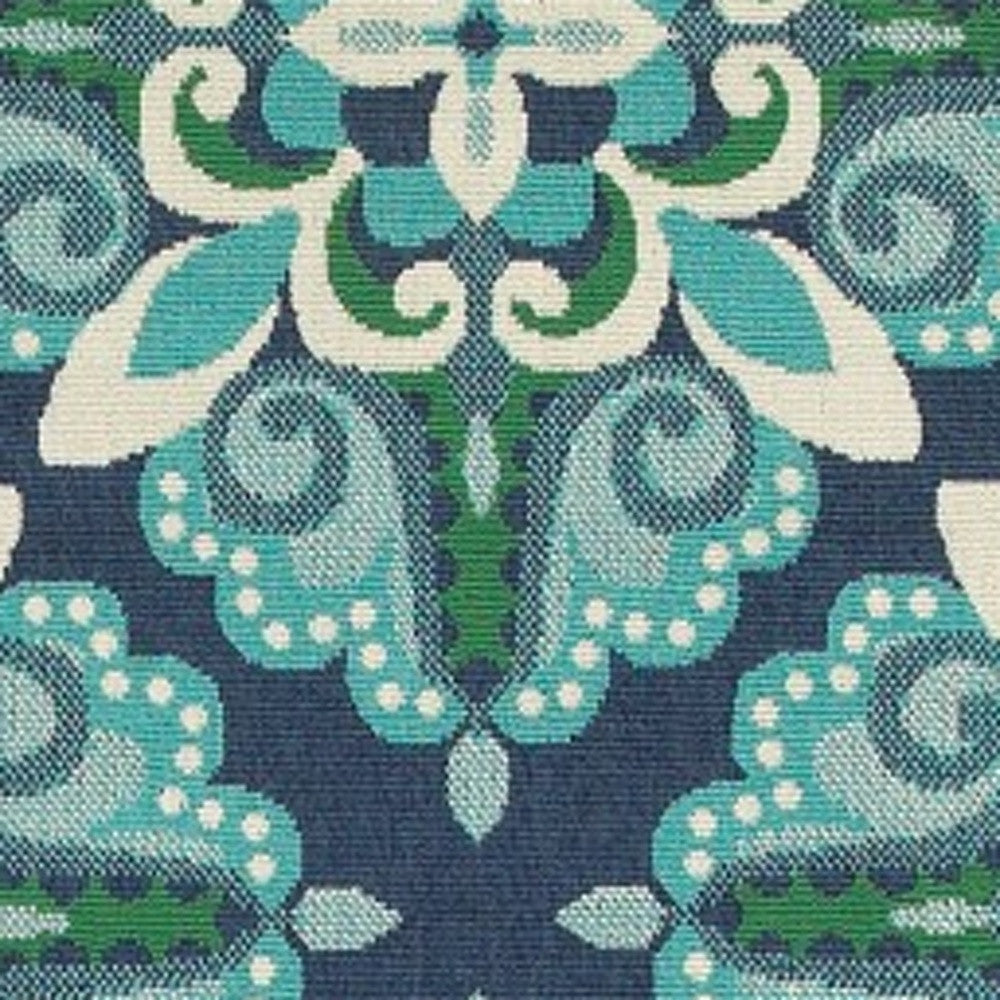 2' X 8' Blue and Green Indoor Outdoor Area Rug