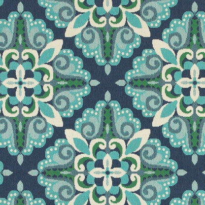 2' X 8' Blue and Green Indoor Outdoor Area Rug