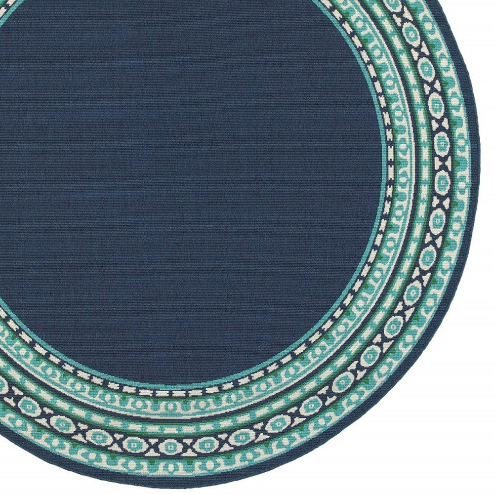 2' X 8' Blue and Green Indoor Outdoor Area Rug