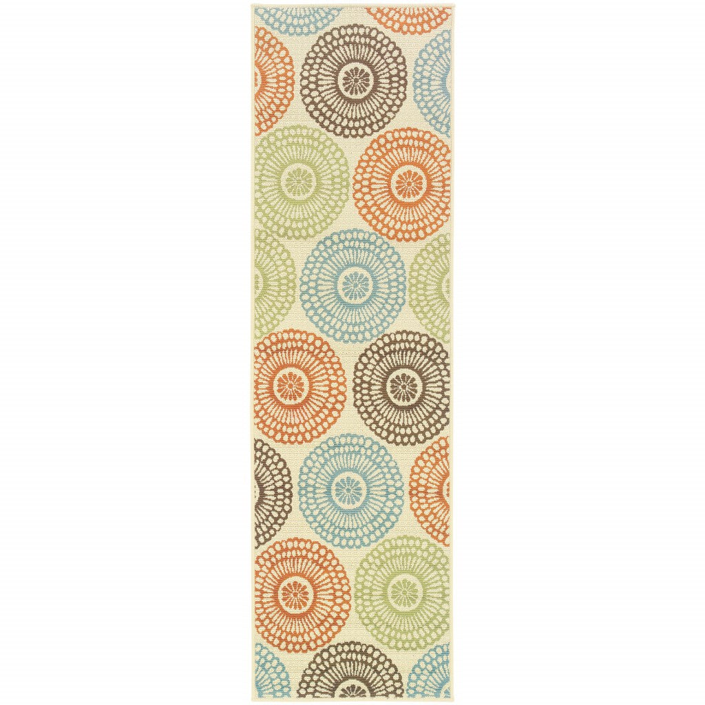 4' x 6' Beige Indoor Outdoor Area Rug