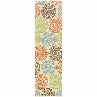 4' x 6' Beige Indoor Outdoor Area Rug