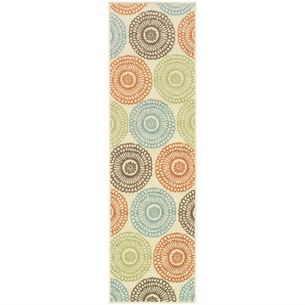 4' x 6' Beige Indoor Outdoor Area Rug