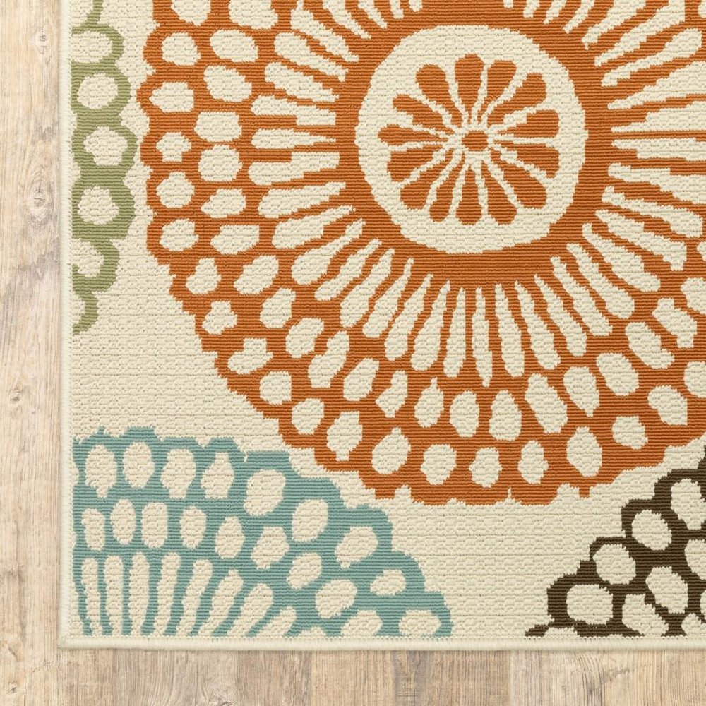 2' X 4' Beige Indoor Outdoor Area Rug — view 2
