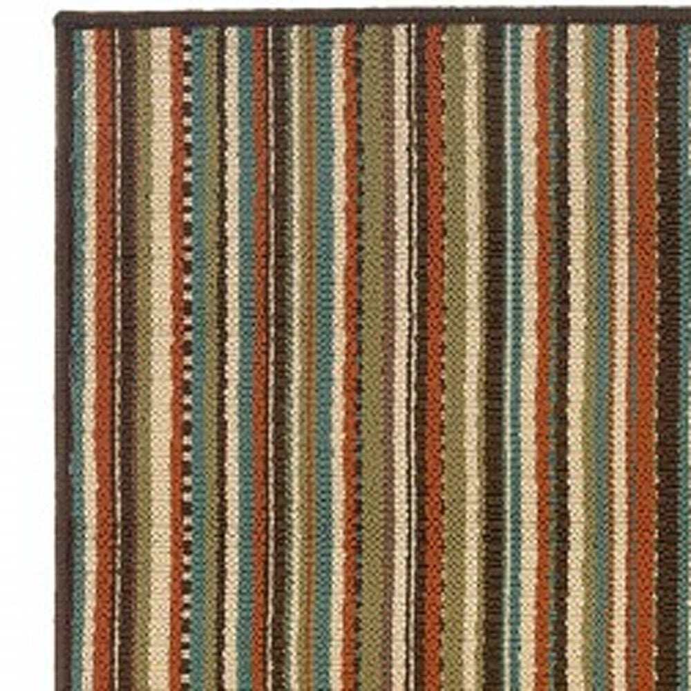 4' x 6' Green Indoor Outdoor Area Rug