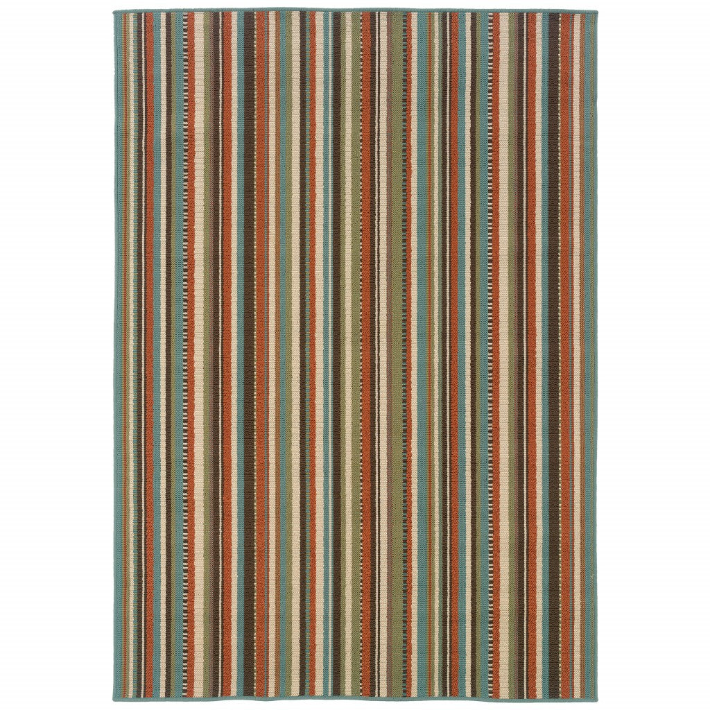 4' x 6' Green Indoor Outdoor Area Rug