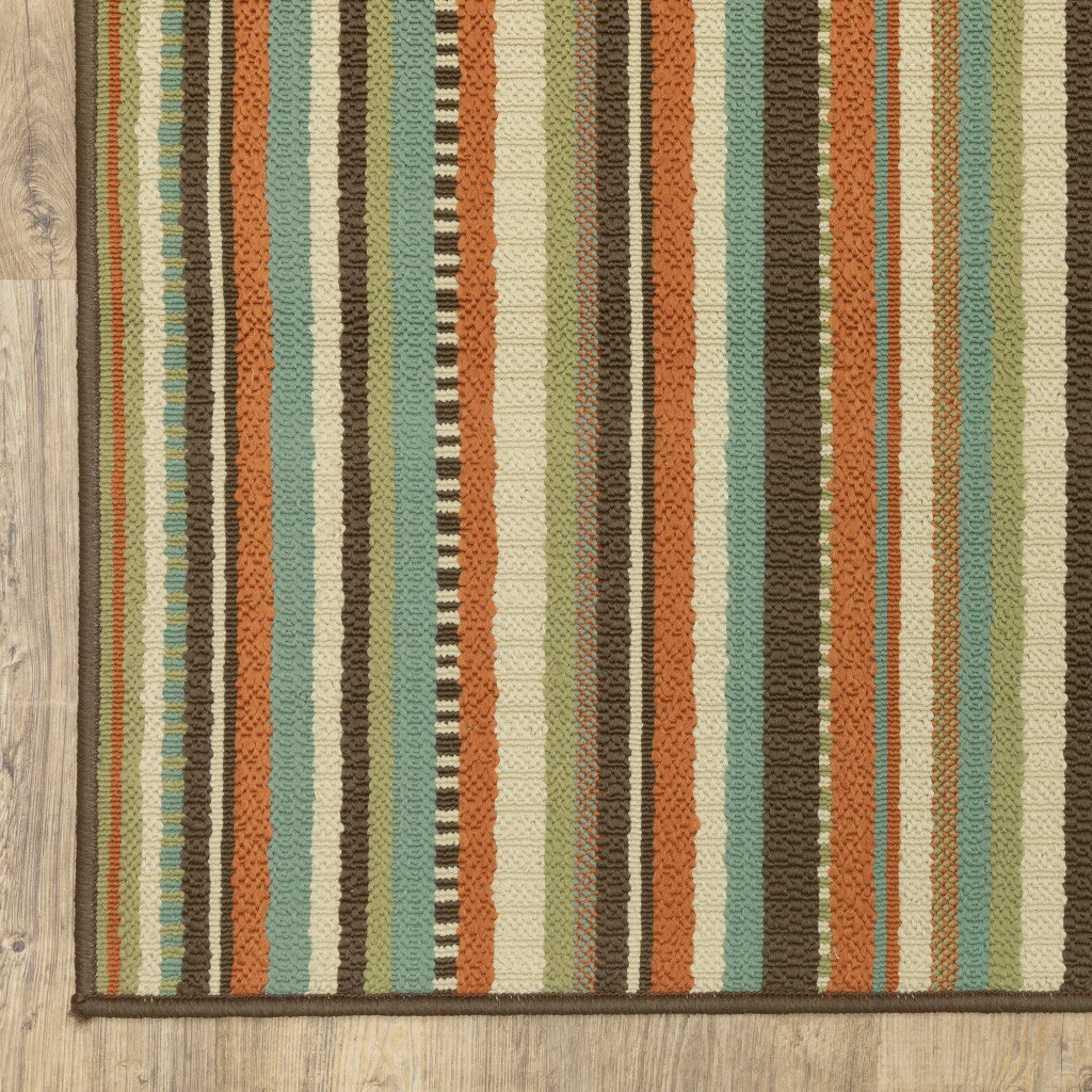 4' x 6' Green Indoor Outdoor Area Rug