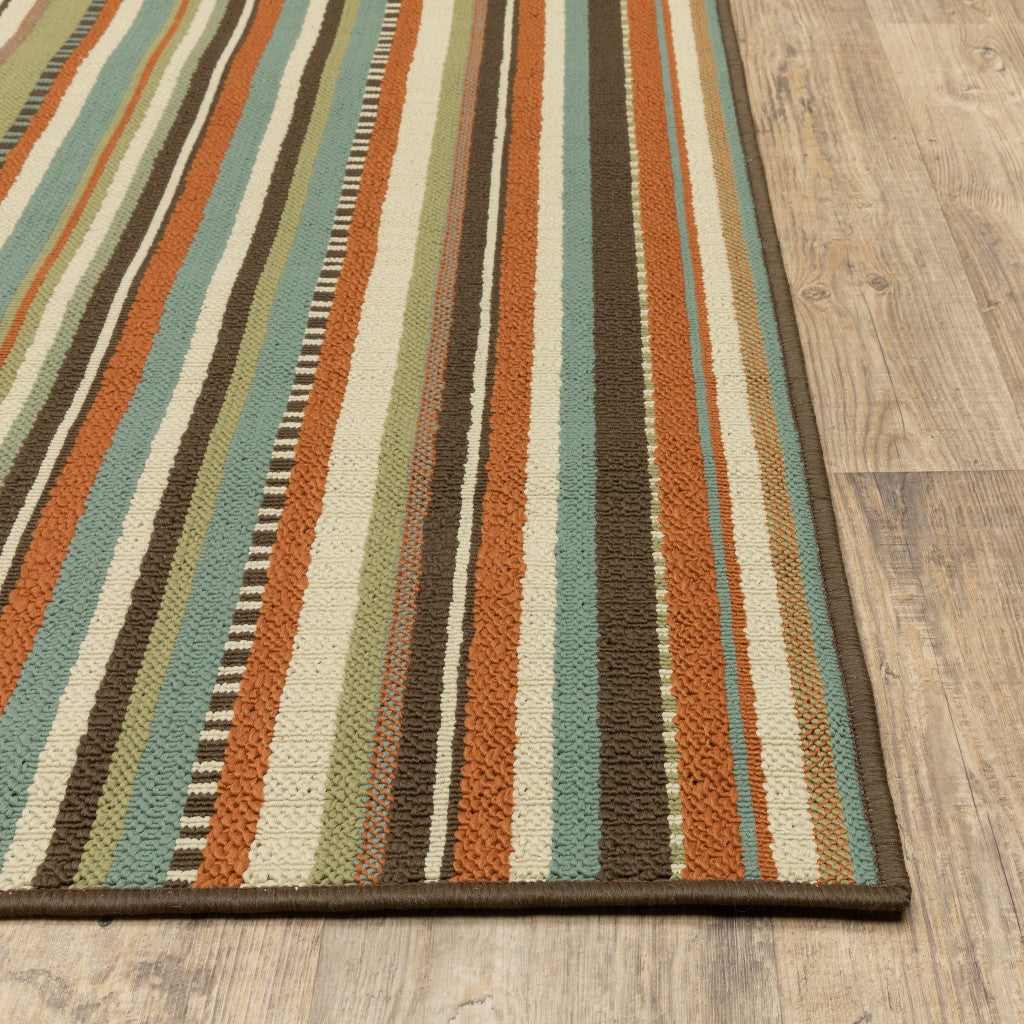 4' x 6' Green Indoor Outdoor Area Rug