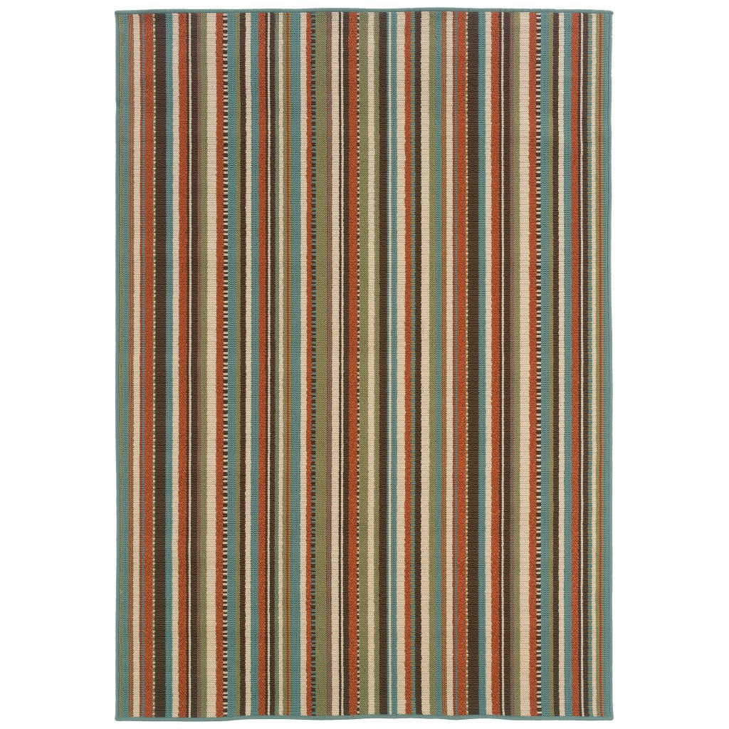 4' x 6' Green Indoor Outdoor Area Rug